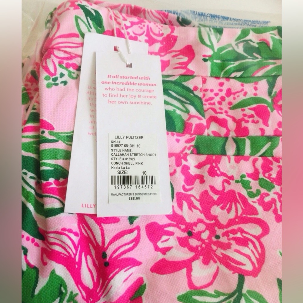 Lilly Pulitzer Callahan 5” Shorts-Conch Shell Pink NEW - Picture 3 of 12